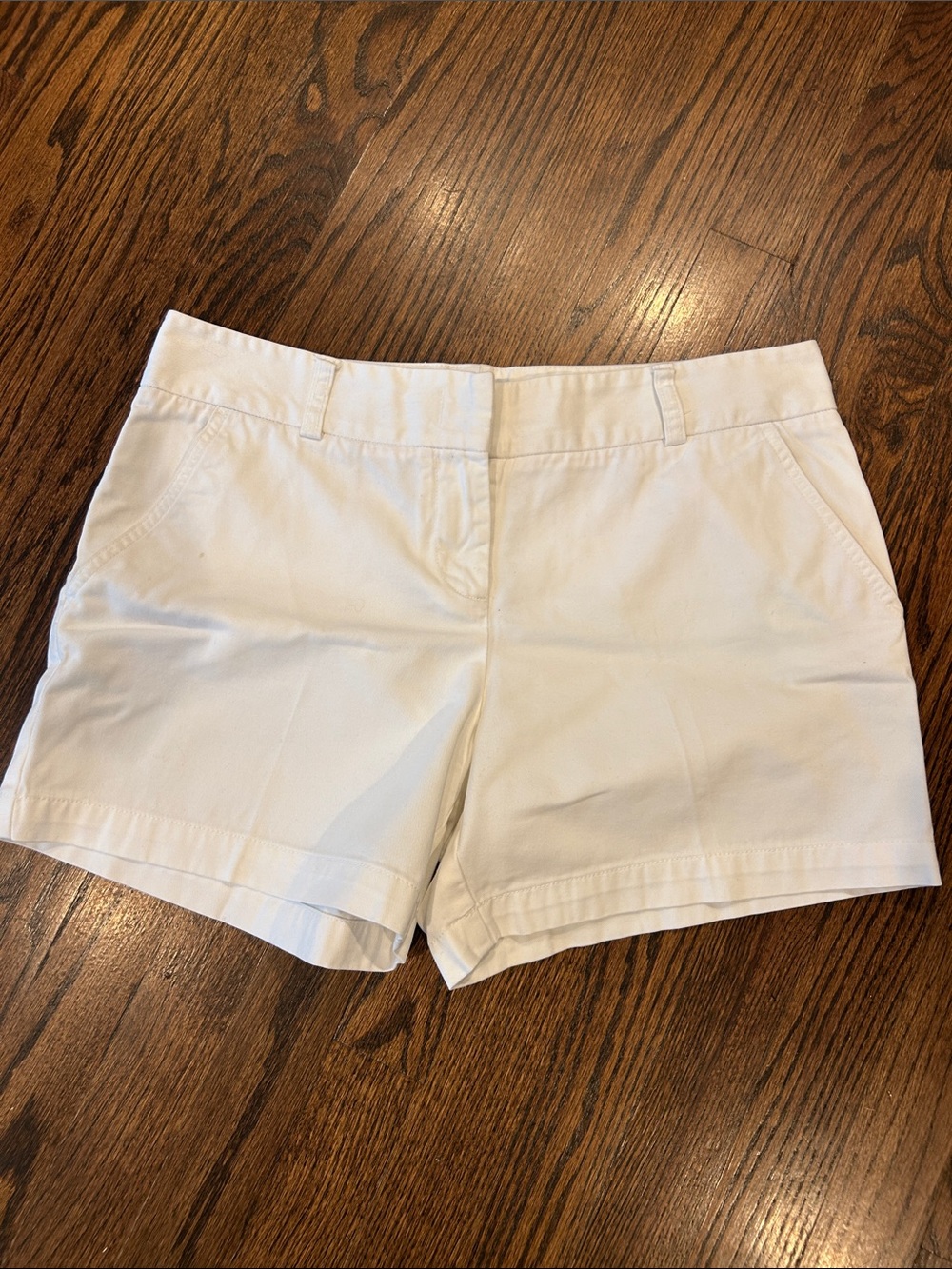 J. Crew White Tailored Cotton Bermuda Shorts